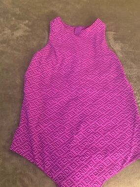 Fendi X SKIMS Pink  Embossed Logo Bodysuit